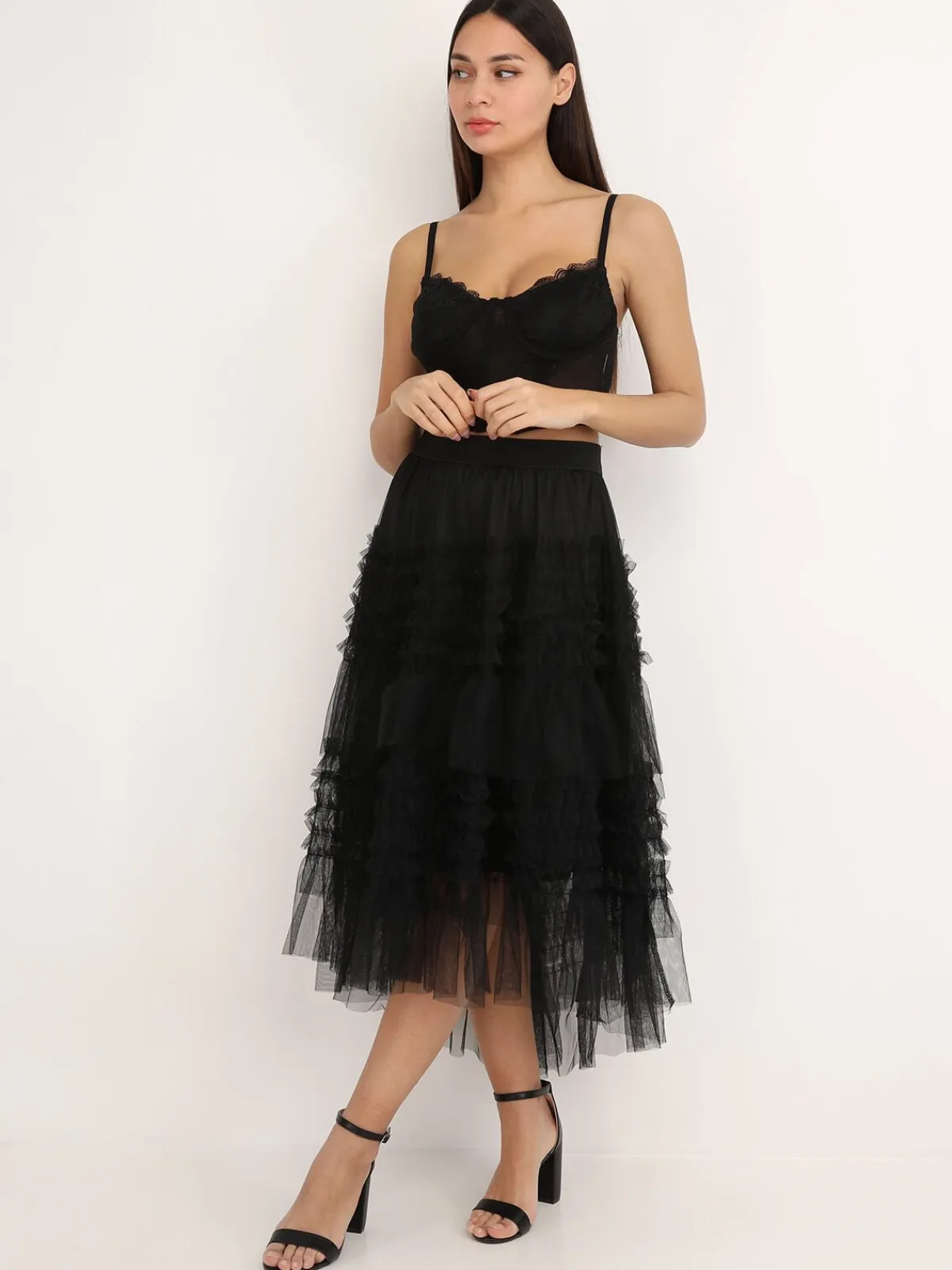 Best La Modeuse Corset à dentelle et armatures Noir