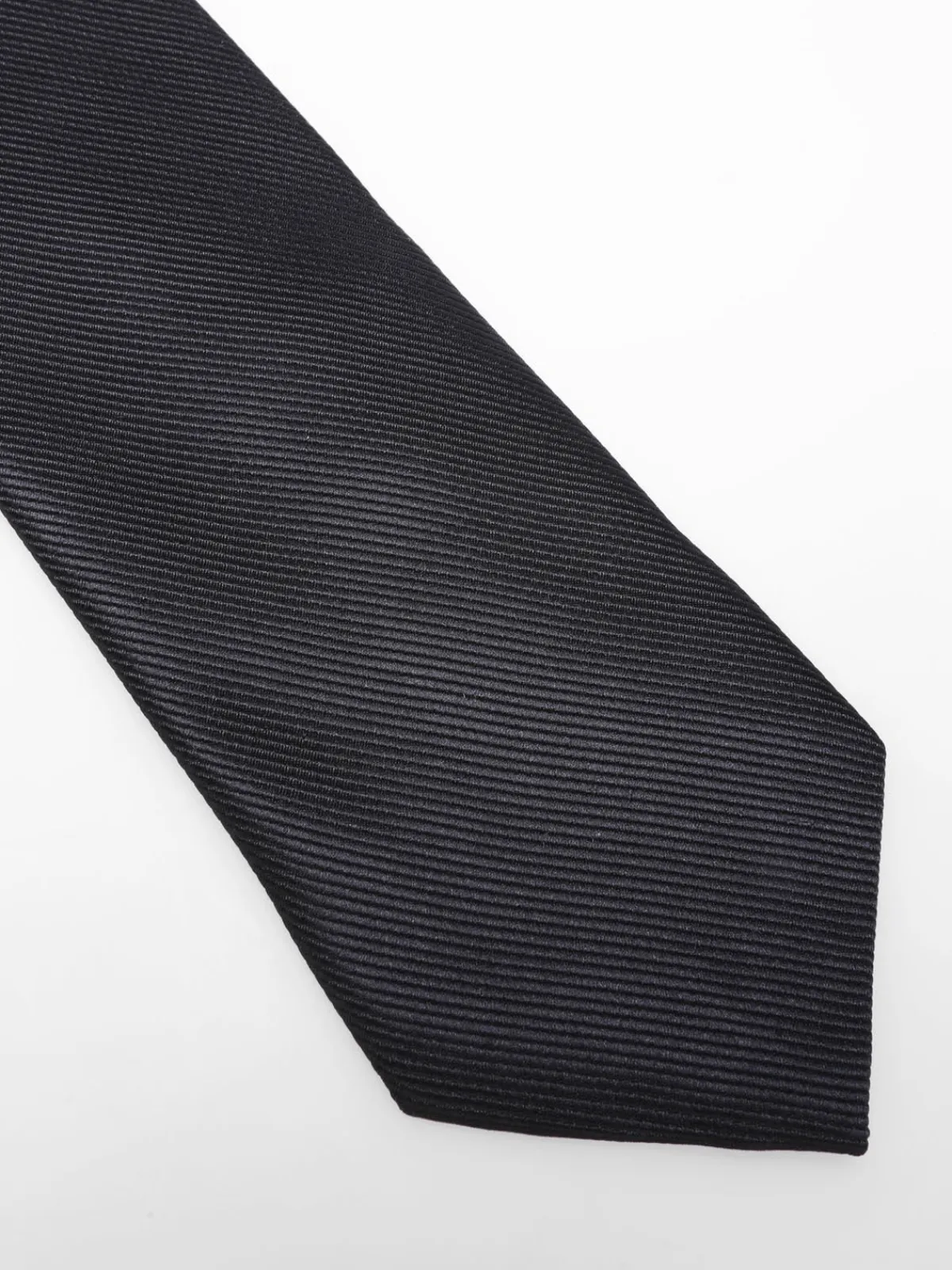 Outlet La Modeuse Cravate satinée et texturée Noir