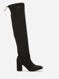 New La Modeuse Cuissardes à talon et cordon Noir