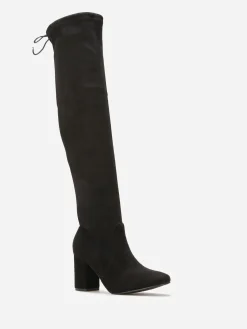 New La Modeuse Cuissardes à talon et cordon Noir