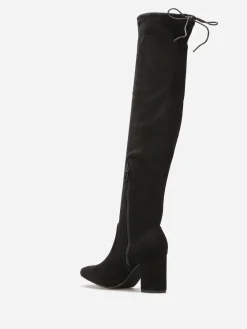 New La Modeuse Cuissardes à talon et cordon Noir