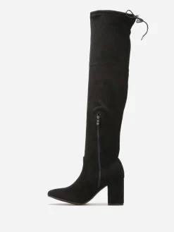 New La Modeuse Cuissardes à talon et cordon Noir