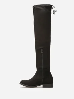 New La Modeuse Cuissardes en suédine à cordon Noir