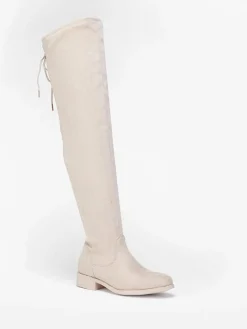 Sale La Modeuse Cuissardes  en suédine à laçage Beige