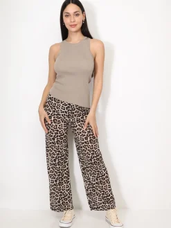 Outlet La Modeuse Débardeur asymétrique et froncé Taupe