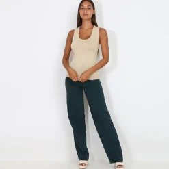 Hot La Modeuse Débardeur moulant et extensible Beige