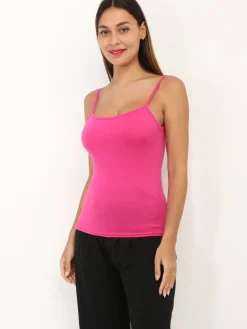 Hot La Modeuse Débardeur uni Fuchsia
