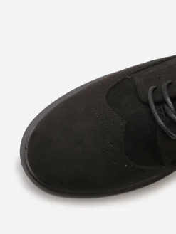 Sale La Modeuse Derbies en suédine à détails ajourés Noir