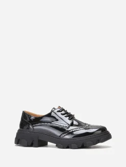 La Modeuse Derbies vernies et crantées Noir