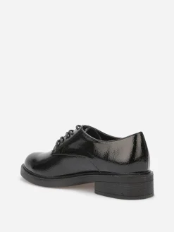 Best La Modeuse Derbies vernis et texturés à lacets Noir