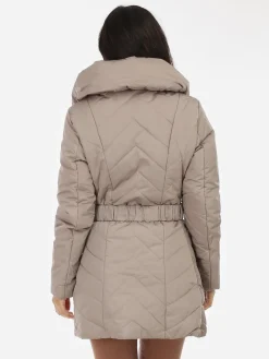 Outlet La Modeuse Doudoune à col enveloppant Beige