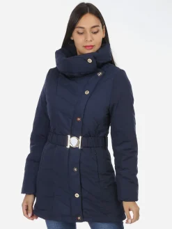 La Modeuse Doudoune à col enveloppant Bleu