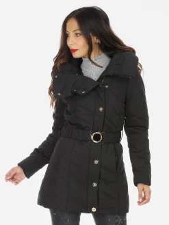 La Modeuse Doudoune à col enveloppant Noir