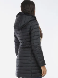 Best La Modeuse Doudoune réversible fausse fourrure Noir