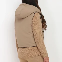 Online La Modeuse Doudoune sans manches réversible Camel