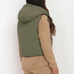 Clearance La Modeuse Doudoune sans manches réversible Kaki