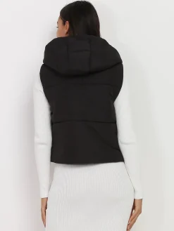 Online La Modeuse Doudoune sans manches réversible Noir