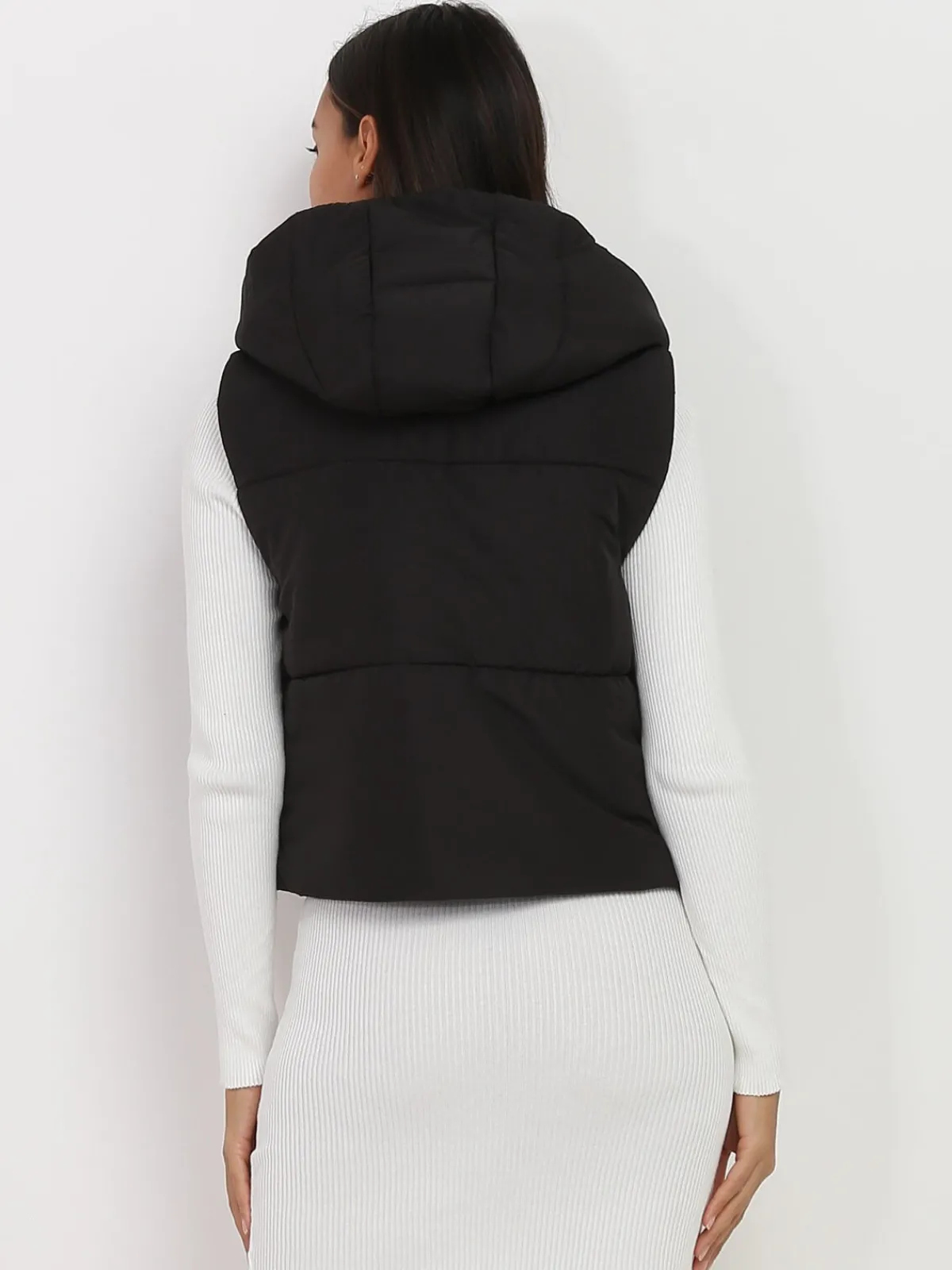 Online La Modeuse Doudoune sans manches réversible Noir