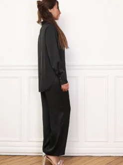 Best La Modeuse Ensemble chemise et pantalon à pince Noir