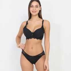 Hot La Modeuse Ensemble lingerie  bi-matières Noir