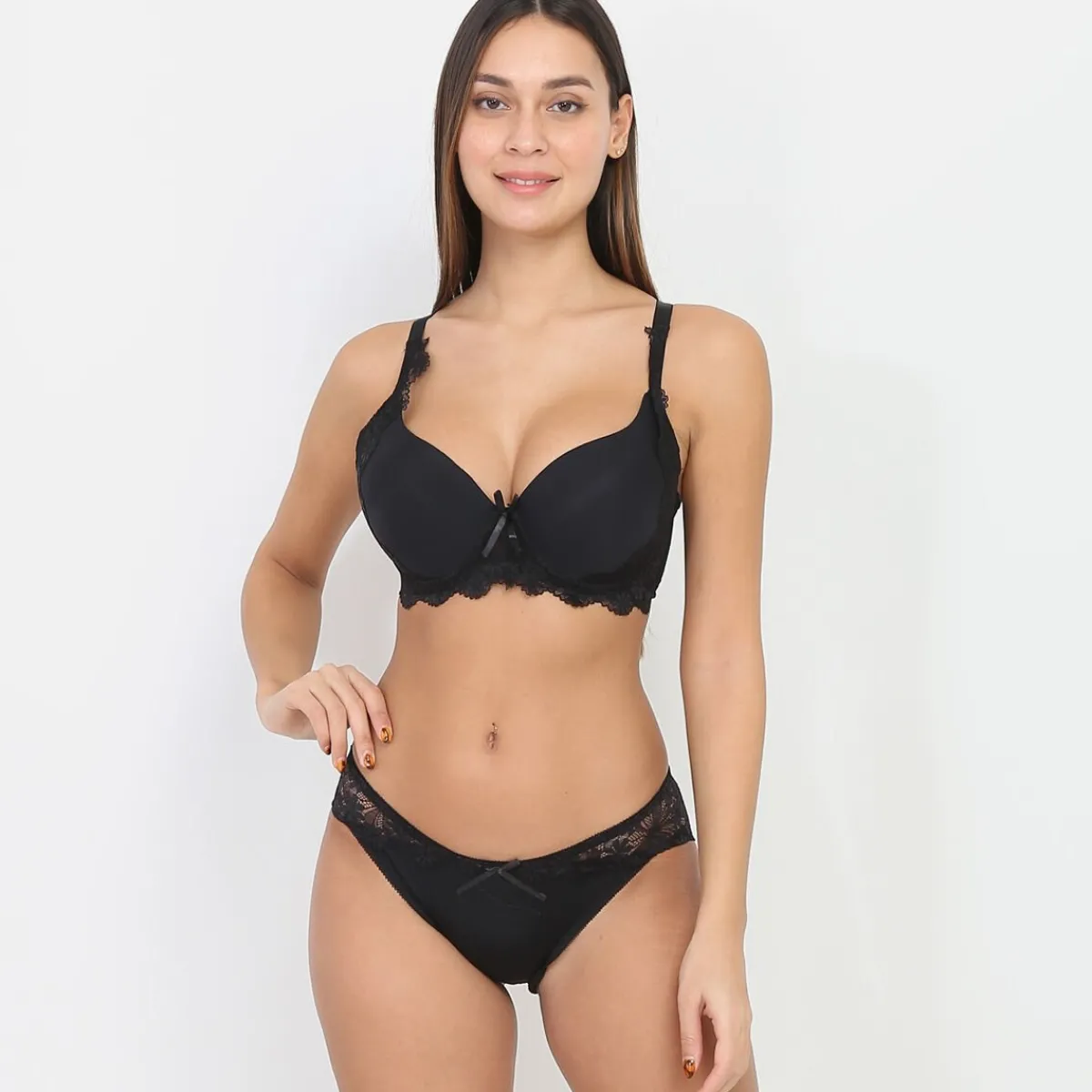 Hot La Modeuse Ensemble lingerie bi-matières Noir