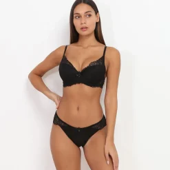 Discount La Modeuse Ensemble lingerie  push-up à dentelle Noir