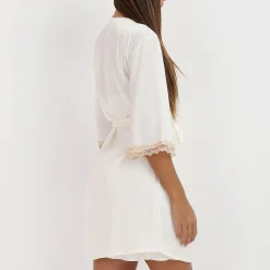 New La Modeuse Ensemble nuisette et kimono à dentelle Ecru