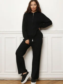 La Modeuse Ensemble pantalon et gilet zippé Noir