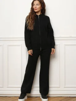 La Modeuse Ensemble pantalon et gilet zippé Noir