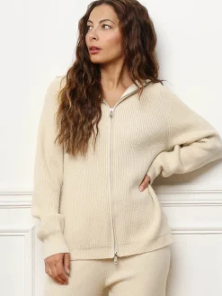 Outlet La Modeuse Ensemble pantalon et gilet zippé Beige
