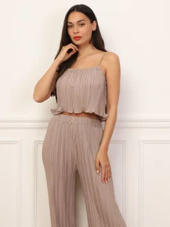 Clearance La Modeuse Ensemble plissés et ample Taupe