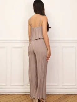 Clearance La Modeuse Ensemble plissés et ample Taupe