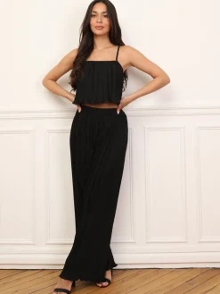 New La Modeuse Ensemble plissés et ample Noir