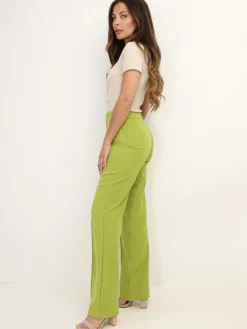 Discount La Modeuse Ensemble tailleur ample ceinturé VertOlive