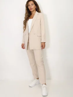 New La Modeuse Ensemble tailleur droit Beige