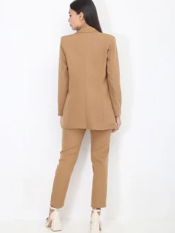Hot La Modeuse Ensemble tailleur droit Camel