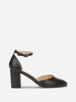 Clearance La Modeuse Escarpins à bout arrondi et bride Noir