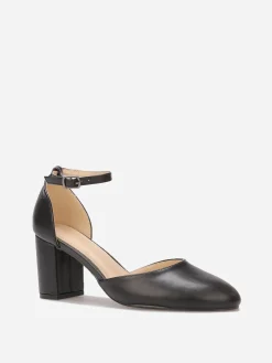 Clearance La Modeuse Escarpins à bout arrondi et bride Noir