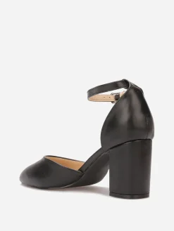 Clearance La Modeuse Escarpins à bout arrondi et bride Noir