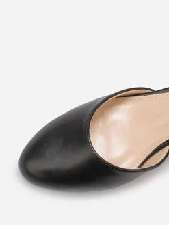 Clearance La Modeuse Escarpins à bout arrondi et bride Noir