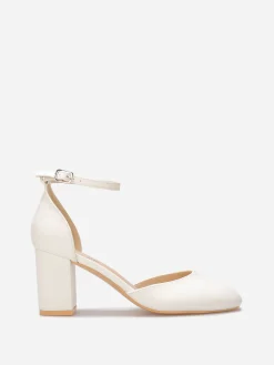 Sale La Modeuse Escarpins à bout arrondi et bride Blanc