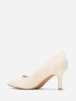 Best La Modeuse Escarpins à bout pointu et talon fin en suédine Beige