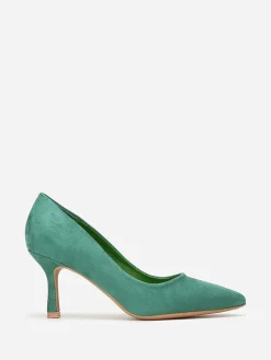 New La Modeuse Escarpins à bout pointu et talon fin en suédine Vert