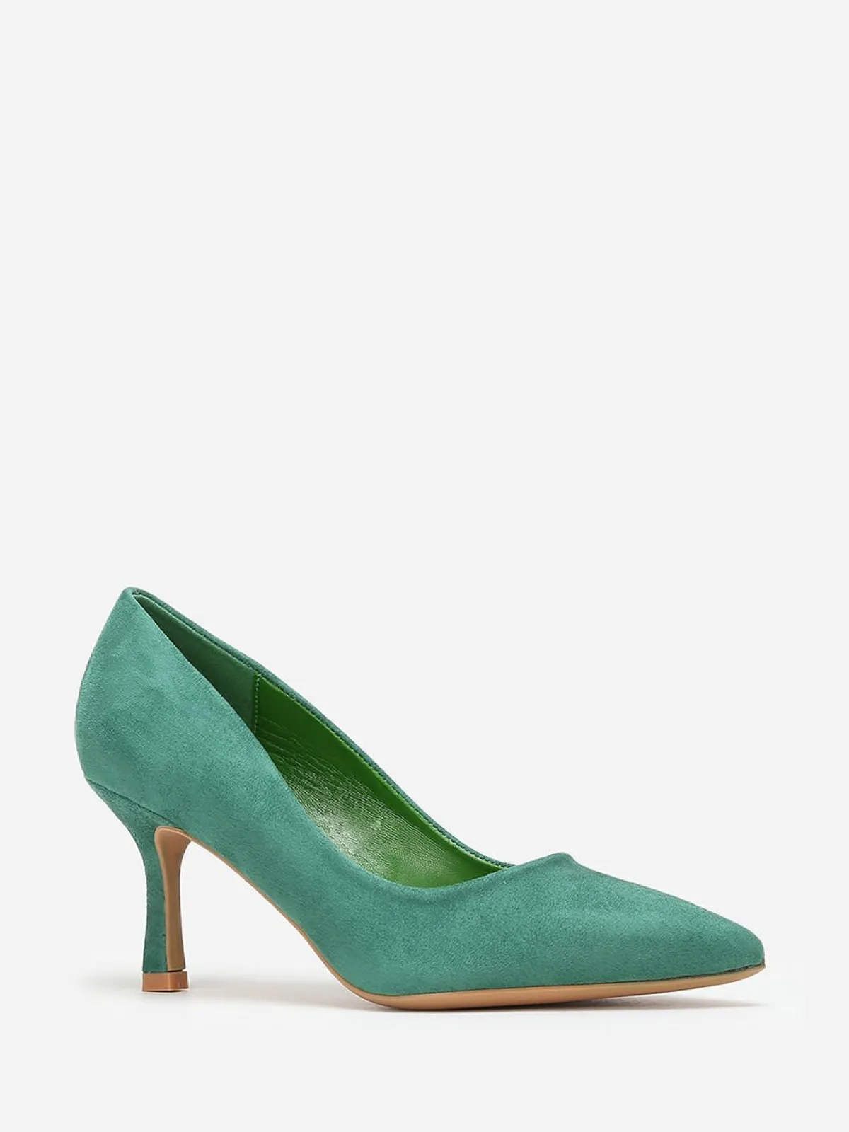 New La Modeuse Escarpins à bout pointu et talon fin en suédine Vert