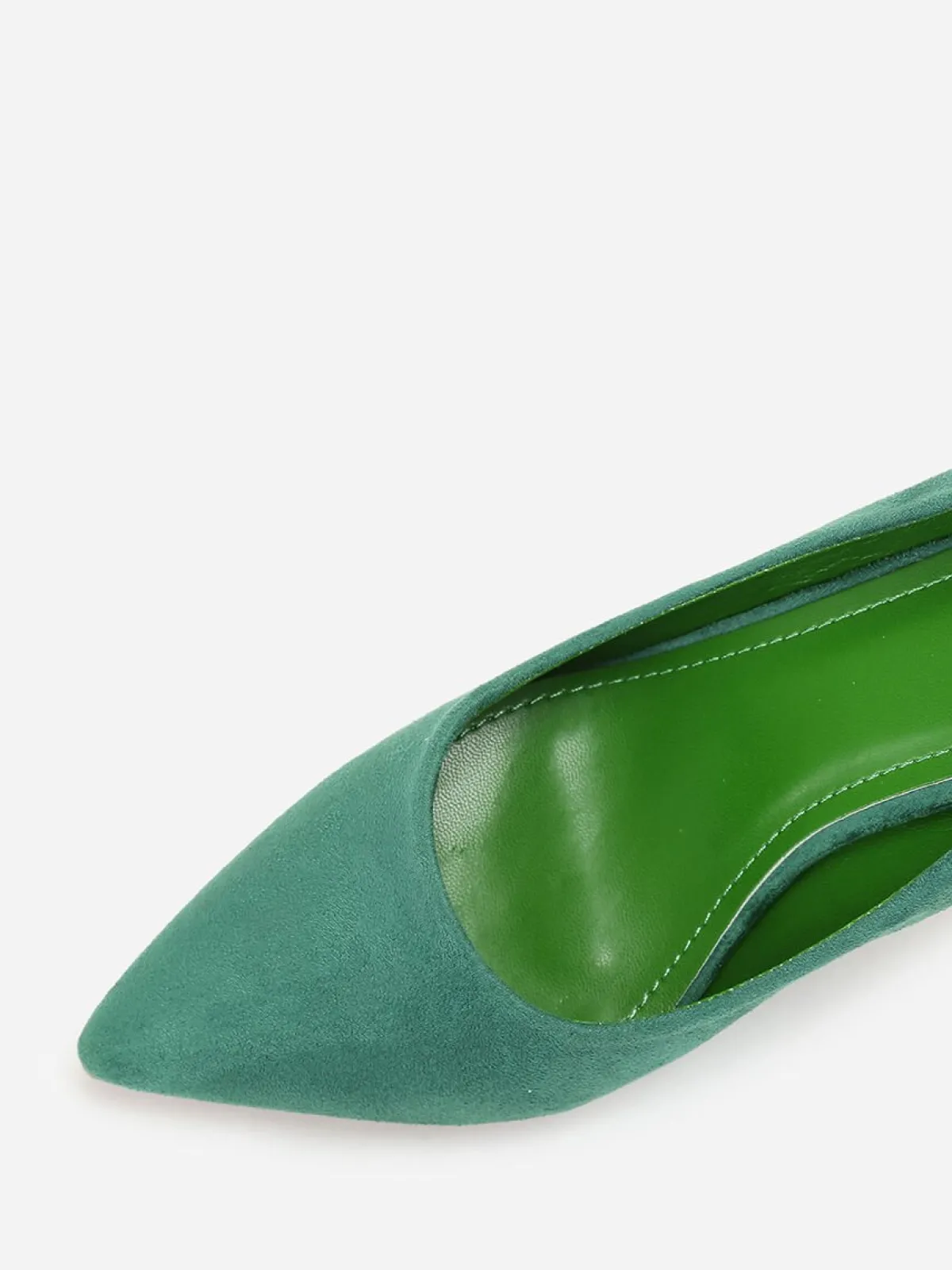 New La Modeuse Escarpins à bout pointu et talon fin en suédine Vert