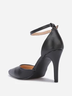 Online La Modeuse Escarpins à bout pointu et bride cheville Noir