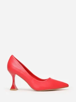New La Modeuse Escarpins  à talon bobine verni Rouge