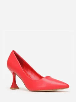 New La Modeuse Escarpins  à talon bobine verni Rouge