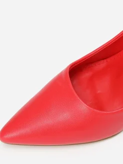New La Modeuse Escarpins à talon bobine verni Rouge