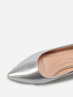 Outlet La Modeuse Escarpins à talon carré Argenté